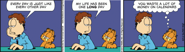 Garfield e uma visão prática do mundo